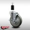 Service Caster 5'' SS Gray Poly Swivel 1-3/8'' Expanding Stem Caster with Brake SCC-SSEX20S514-PPUB-TLB-138 - alternate 2